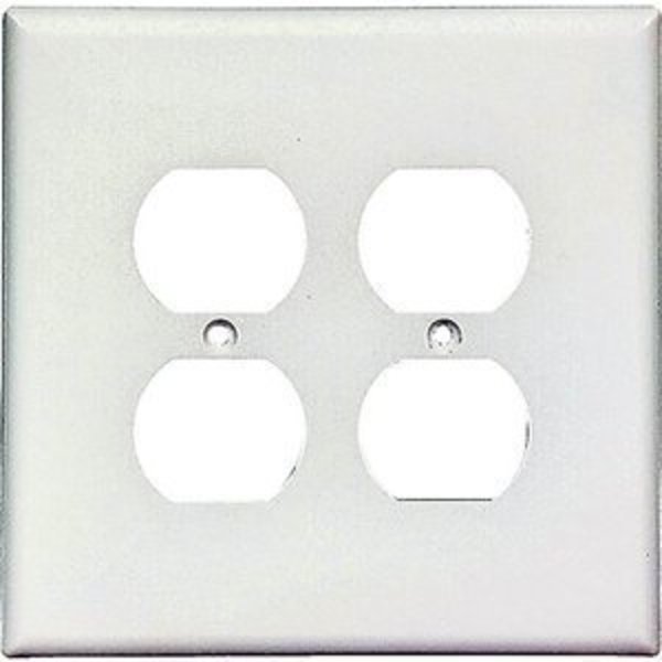 Eaton Wiring Devices Wall Plate 2Gng Dplx Recpt Wht 2750W-BOX